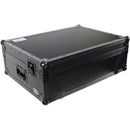 ProX XS-PRIME4 WBL2U Flight Case with 2 RU Rackspace and Wheels for Denon DJ Prime 4 (Black on Black)