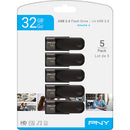 PNY Technologies 32GB Attache 4 USB 2.0 Type-A Flash Drive (5-Pack)