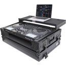 ProX LED Flight Case with 1 RU Rackspace and Wheels for Pioneer DJ DDJ-1000 (Black on Black)