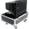 ProX Universal Line Array Speaker Flight Case with Wheels for Two Speakers (Silver on Black)