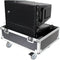 ProX Universal Line Array Speaker Flight Case with Wheels for Two Speakers (Silver on Black)