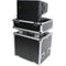 ProX Universal Line Array Speaker Flight Case with Wheels for Two Speakers (Silver on Black)