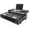 ProX LED Flight Case with 1 RU Rackspace and Wheels for Pioneer DJ DDJ-1000 (Black on Black)