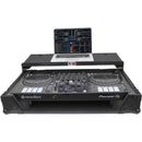 ProX LED Flight Case with 1 RU Rackspace and Wheels for Pioneer DJ DDJ-1000 (Black on Black)