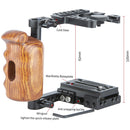 Niceyrig Half Cage with Wood Handgrip for Blackmagic Pocket Cinema Camera 6K/4K