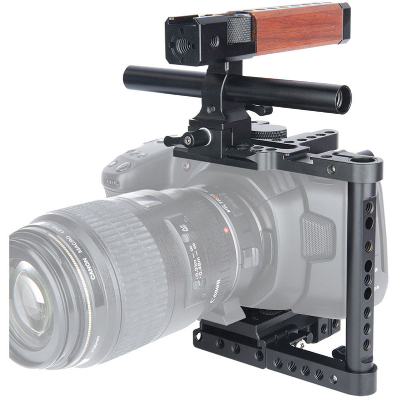 Niceyrig BMPCC QR Half Camera Cage with Top Nato Handle for Blackmagic Design Pocket Cinema Camera 6K/4K