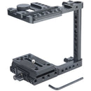 Niceyrig Half Cage with Wood Handgrip for Blackmagic Pocket Cinema Camera 6K/4K