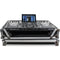 ProX XS-PRIME4 W Flight Case with 1 RU Rackspace and Wheels for Denon DJ Prime 4 (Silver on Black)