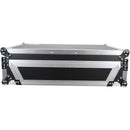 ProX XS-PRIME4 W Flight Case with 1 RU Rackspace and Wheels for Denon DJ Prime 4 (Silver on Black)