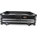 ProX XS-PRIME4 W Flight Case with 1 RU Rackspace and Wheels for Denon DJ Prime 4 (Silver on Black)