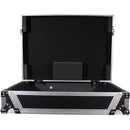 ProX XS-PRIME4 W Flight Case with 1 RU Rackspace and Wheels for Denon DJ Prime 4 (Silver on Black)