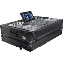 ProX XS-PRIME4 WBL2U Flight Case with 2 RU Rackspace and Wheels for Denon DJ Prime 4 (Black on Black)