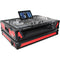 ProX XS-PRIME4 WBL2U Flight Case with 2 RU Rackspace and Wheels for Denon DJ Prime 4 (Black on Black)