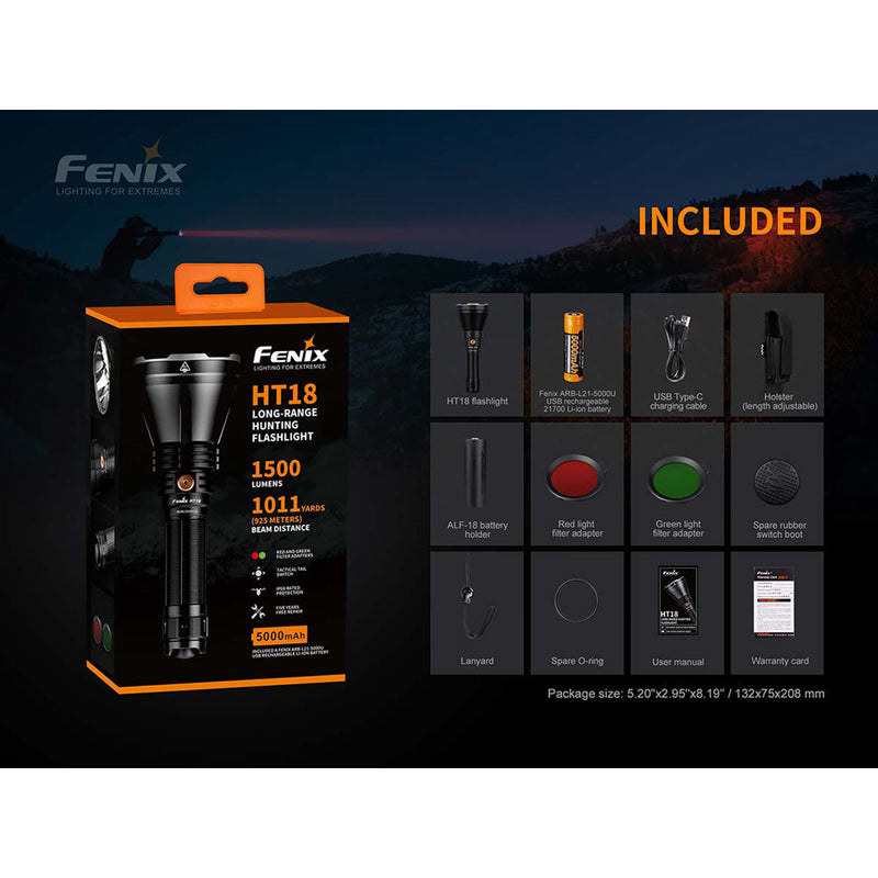 Fenix Flashlight HT18 Long-Range Hunting LED Flashlight