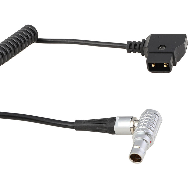 CAMVATE D-Tap to 4-Pin Coiled Power Cable for Wireless Transmission Systems