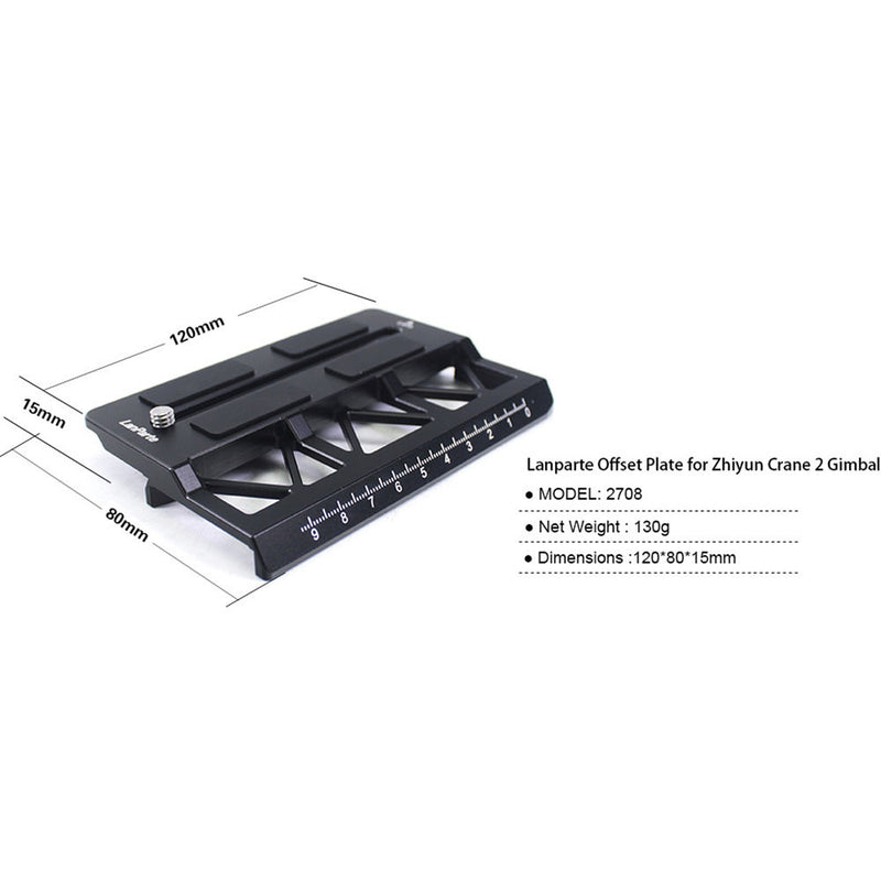 LanParte Offset Camera Plate For Zhiyun Crane 2