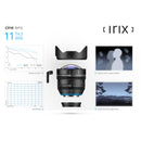 IRIX Cine Lens 11mm With Canon Mount And Imperial Focusing Scale (Feet)