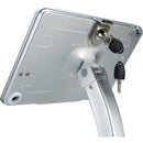 CTA Digital Kiosk Stand with Locking Case & Cable for iPad 10.2" (7th Gen, Silver)