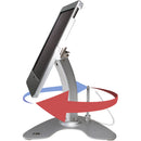 CTA Digital Kiosk Stand with Locking Case & Cable for iPad 10.2" (7th Gen, Silver)