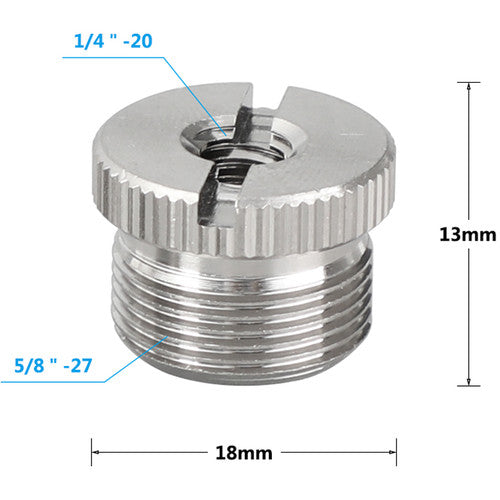 CAMVATE 1/4"-20 Female To 5/8"-27 Male 3/8"-16 Female To 5/8"-27 Male Microphone Stand Adapter