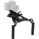 CAMVATE Shoulder Mount 15mm Railblock Rig with Manfrotto QR Plate