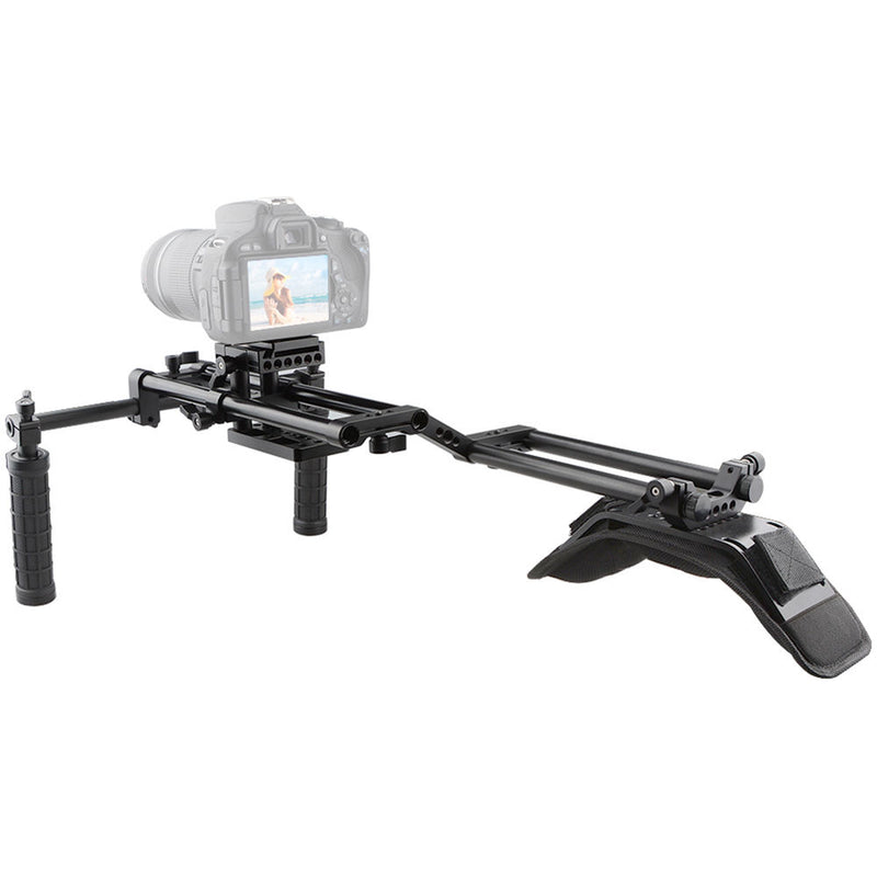 CAMVATE Shoulder Mount Rig with Manfrotto QR Plate & 15mm Rod System