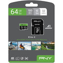 PNY Technologies 64GB Elite-X UHS-I microSDXC Memory Card