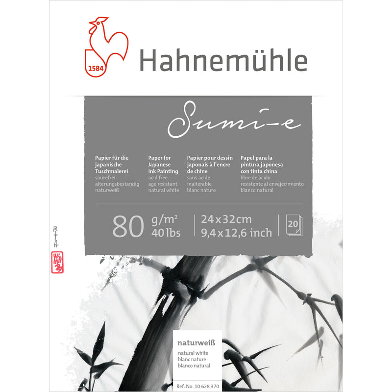 Hahnem&uuml;hle Sumi-E Sheet Pad 9.4x12.6" 80 GSM-20 Sheets