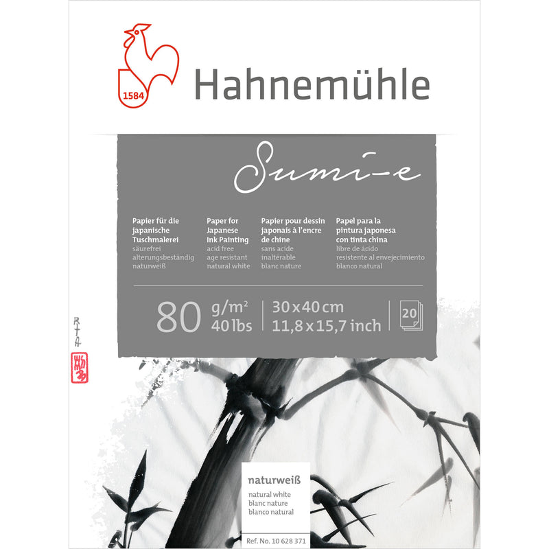 Hahnem&uuml;hle Sumi-E Sheet Pad 11.8x15.75" 80 GSM-20 Sheets