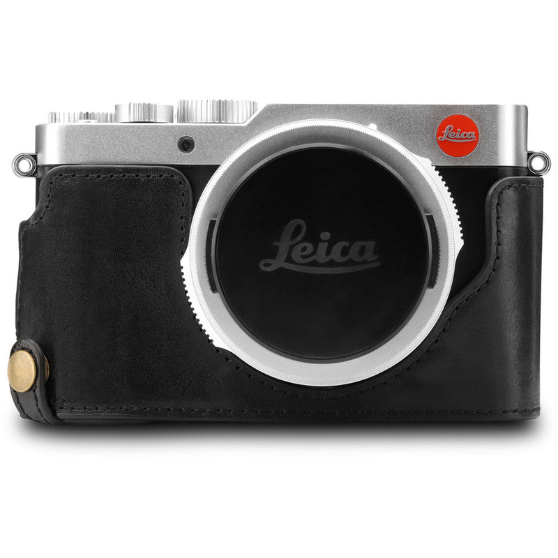 MegaGear Ever Ready Genuine Leather Camera Half Case and Stap for Leica D-Lux 7 (Black)