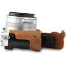 MegaGear Ever Ready Genuine Leather Camera Half Case and Stap for Leica D-Lux 7 (Brown)