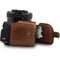 MegaGear Ever Ready Genuine Leather Camera Half Case for Sony Alpha a6400/a6100 (Brown)