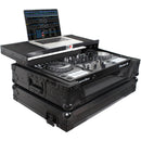 ProX XS-DDJ800 WLTBL Flight Case with 1 RU Rackspace and Wheels for Pioneer DJ DDJ-800 (Black on Black)