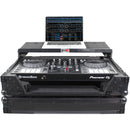 ProX XS-DDJ800 WLTBL Flight Case with 1 RU Rackspace and Wheels for Pioneer DJ DDJ-800 (Black on Black)