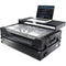 ProX XS-DDJ800 WLTBL Flight Case with 1 RU Rackspace and Wheels for Pioneer DJ DDJ-800 (Black on Black)