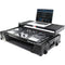 ProX XS-DDJ800 WLTBL Flight Case with 1 RU Rackspace and Wheels for Pioneer DJ DDJ-800 (Black on Black)