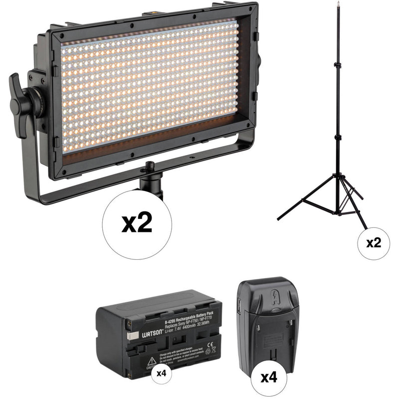 Genaray Spectro LED Essential 500IIB Bi-Color LED 2-Light Kit