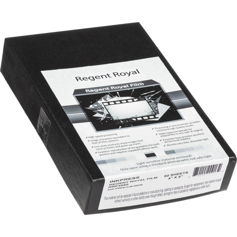 Inkpress Media Regent Royal Hard Dot Camera Film (5 x 7", 50 Sheets)