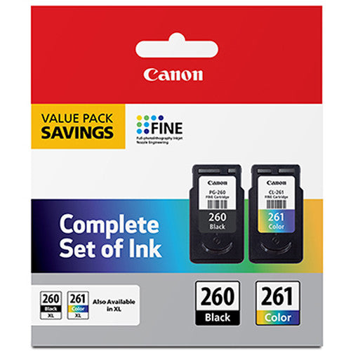 Canon PG-260 Black XL/CL-261 Color XL Value Pack