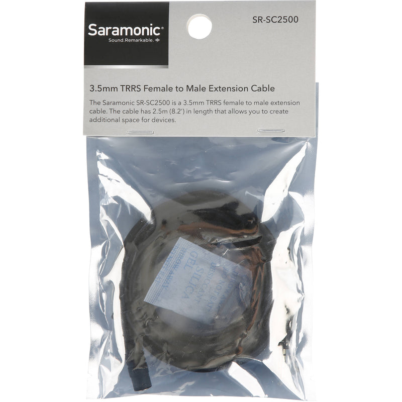 Saramonic SR-SC2500 3.5mm TRRS Microphone Extension Cable for Smartphones (8')