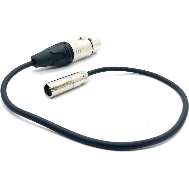 Kondor Blue Mini-XLR Male to XLR Female Audio Cable for BMPCC 6K & 4K (Blue, 16")