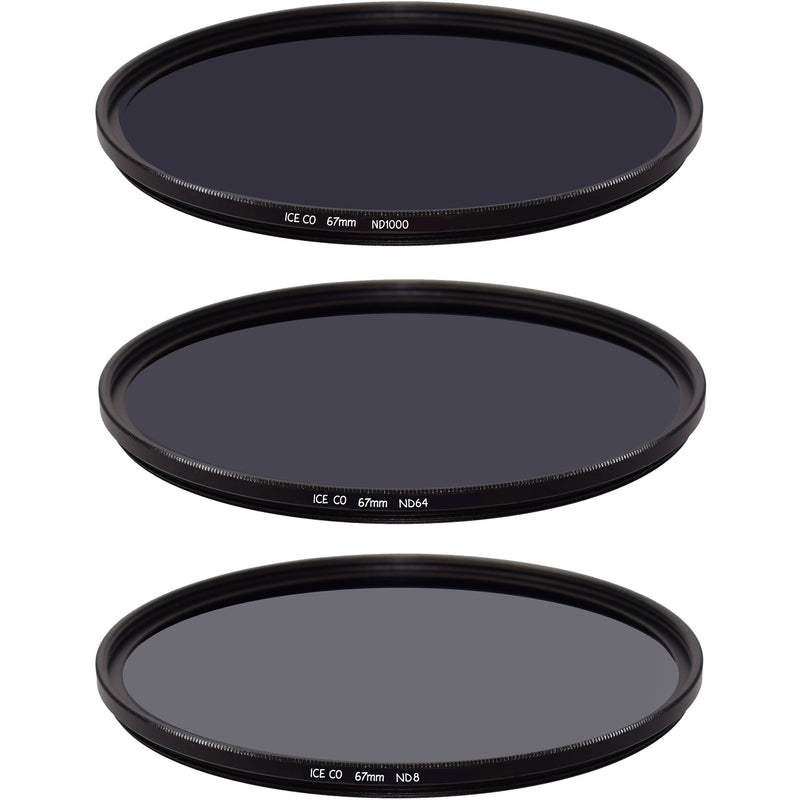 Ice 77mm CO ND8, ND64, and ND1000 Neutral Density Filter Kit (3, 6, and 10 Stops)