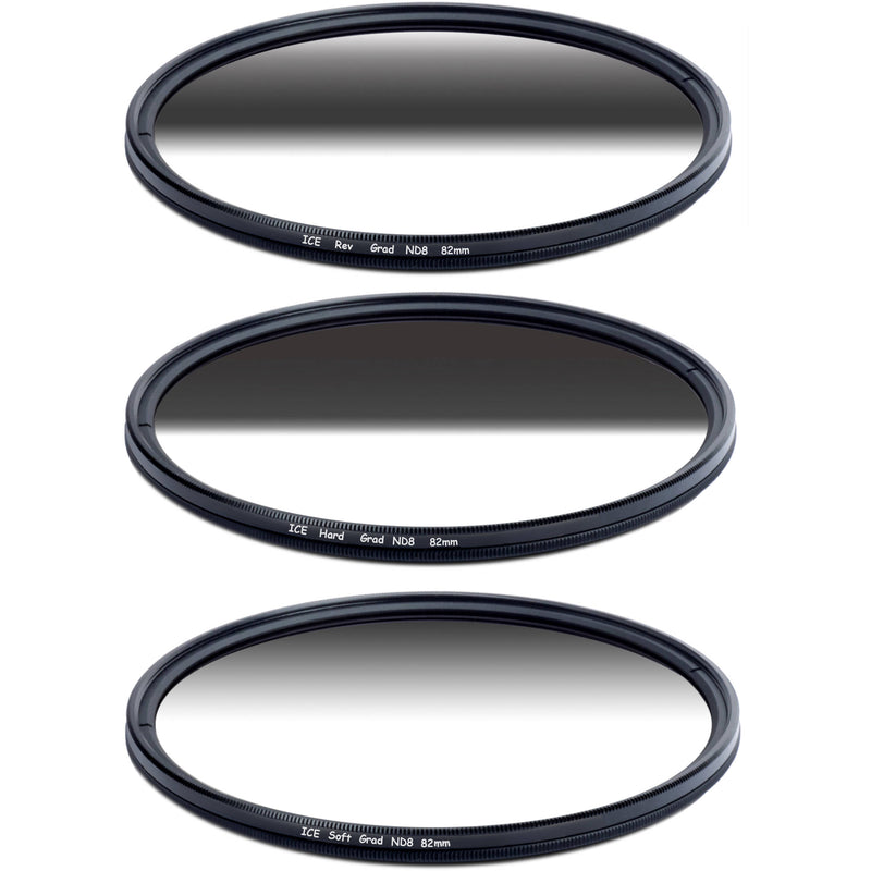 Ice 67mm Soft-Edge Graduated, Hard-Edge Graduated, and Reverse-Graduated Neutral Density Filter Kits (3-Stop)