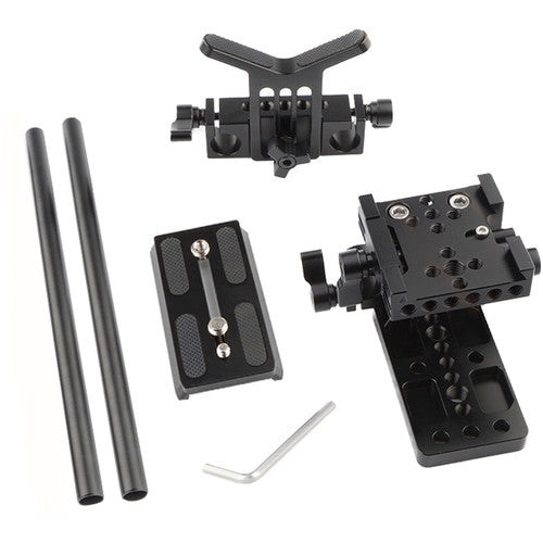 CAMVATE DSLR Shoulder Mount Rig with Manfrotto Quick Release Plate & Lens Support