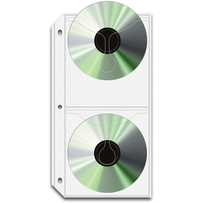 Print File White Ono Interior Holds 4 CD or DVD Archival Polypropylene Sleeves (Package of 10)