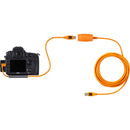 Tether Tools 20" Tetherpro USB 3.0 to USB 3.0 Micro-B Right Angle Adapter Cable (High-Visibilty Orange)