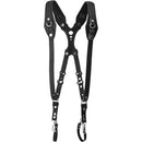 RL Handcrafts Clydesdale Lite Dual Leather Camera Harness (Medium, Black)