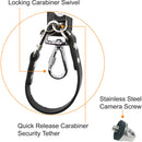 RL Handcrafts Clydesdale Lite Dual Leather Camera Harness (Medium, Black)