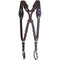 RL Handcrafts Clydesdale Lite Dual Leather Camera Harness (Small, Coffee)