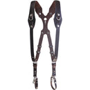 RL Handcrafts Clydesdale Lite Dual Leather Camera Harness (Medium, Coffee)